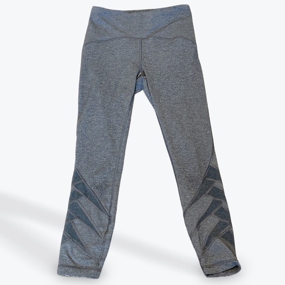 lululemon athletica Pants - Lululemon Tight Stuff Tight II Heathered Gray Laser Cut Leggings Size 6